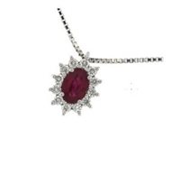 Collar Mirco Visconti Mujer Girocollo Colore in Oro Rubino 0.44 Ct MV234/B10R - MV234/B10R